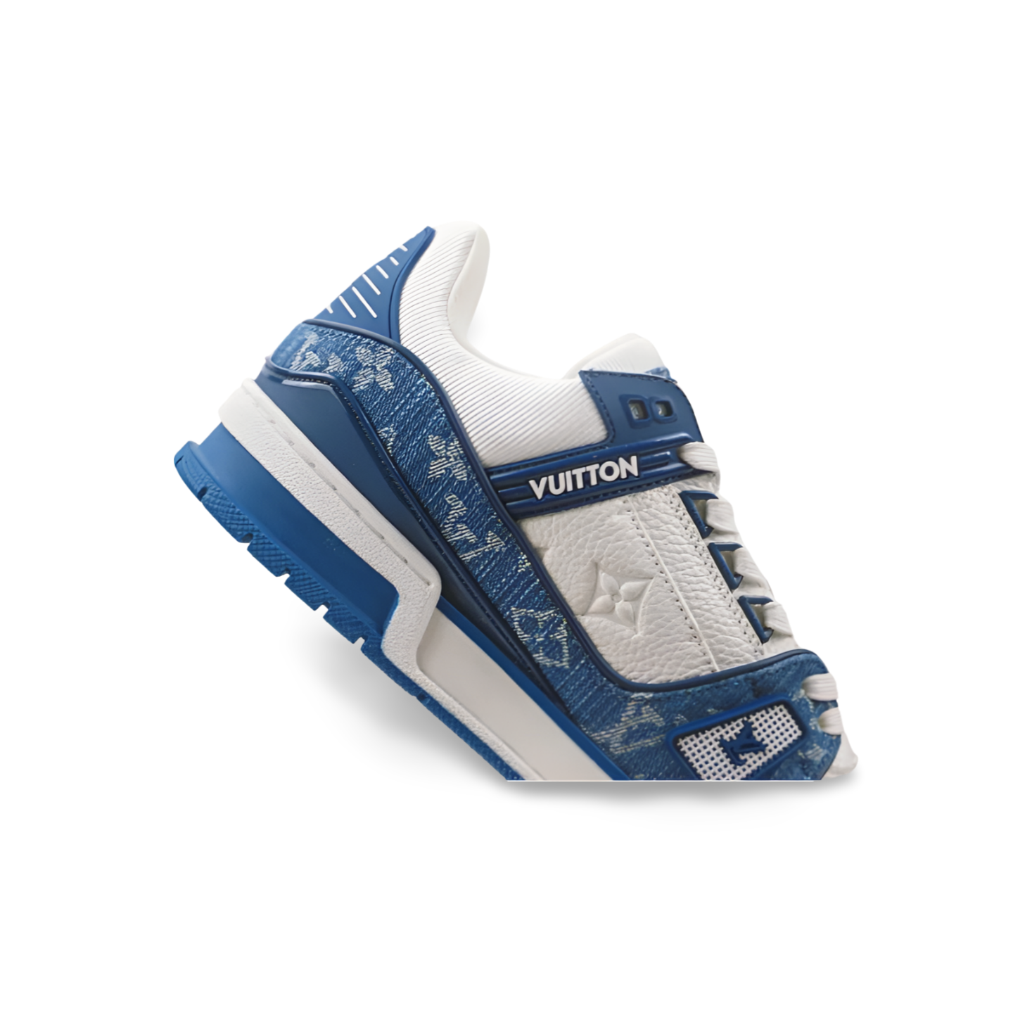 Louis Vuitton LV Trainer Monogram Denim White Blue