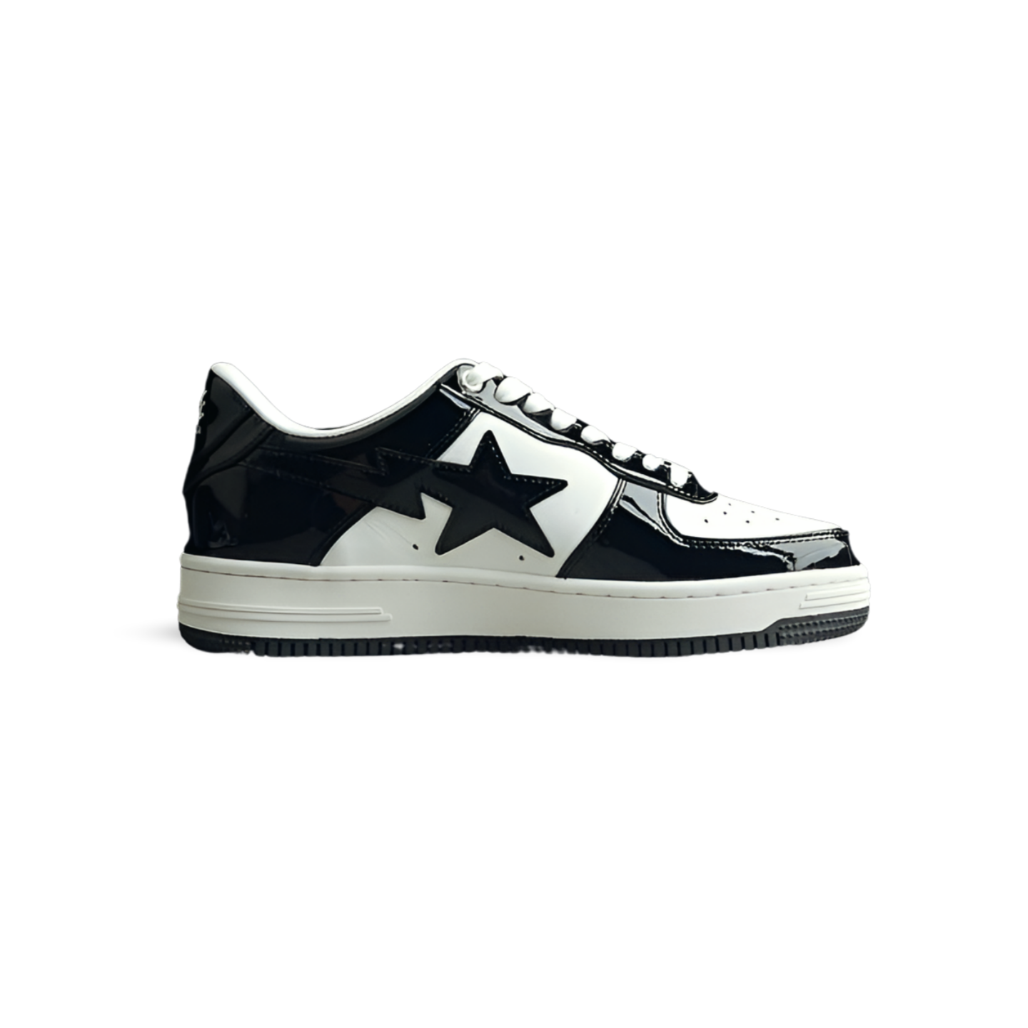 Bape Sta Patent Black White