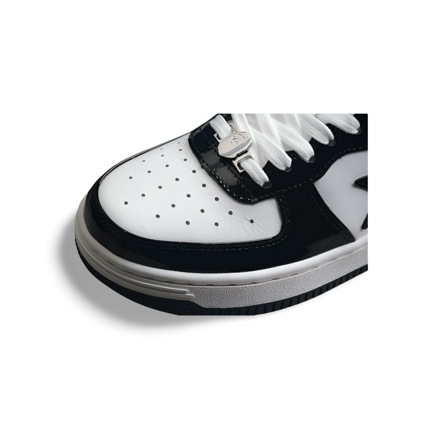 Bape Sta Patent Black White