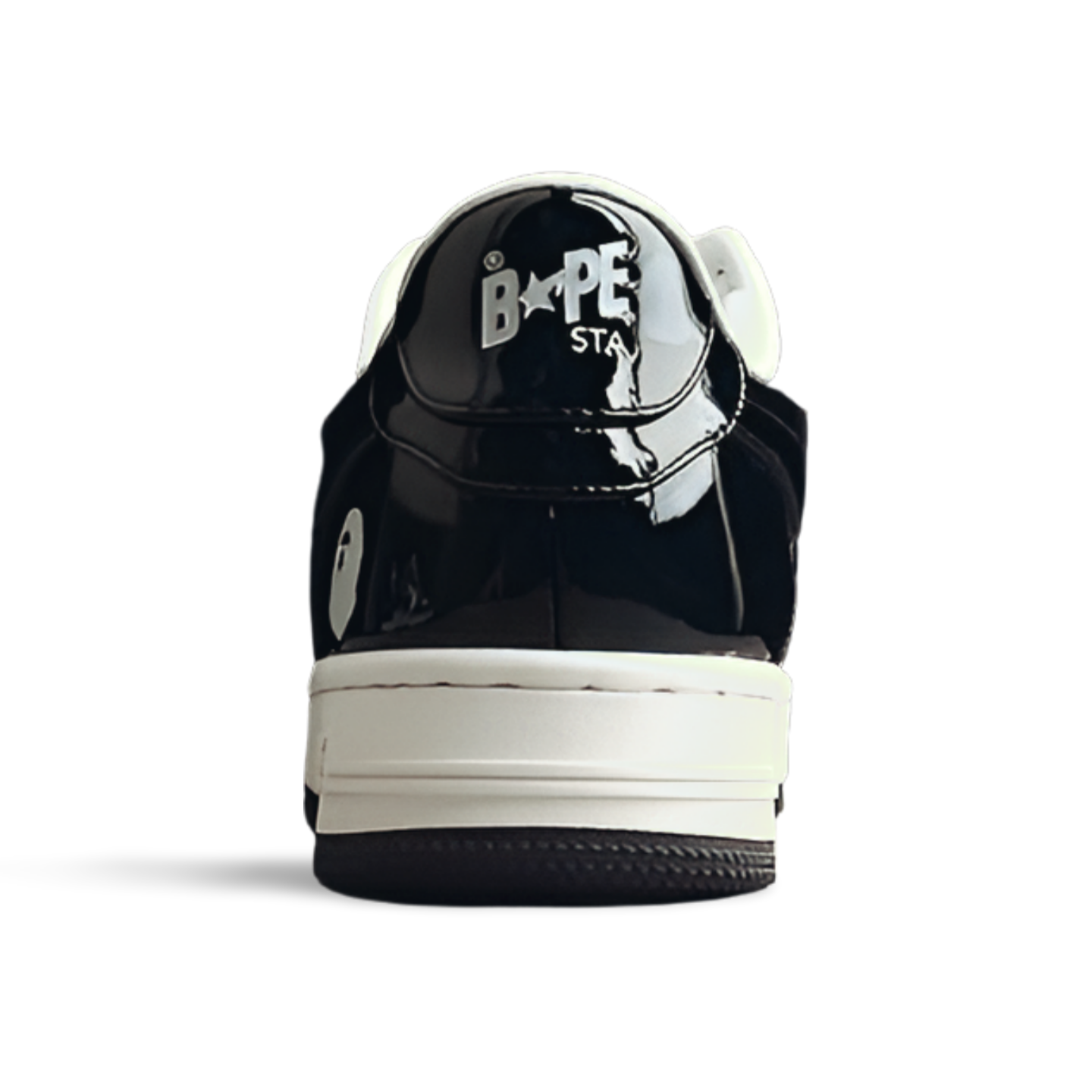 Bape Sta Patent Black White